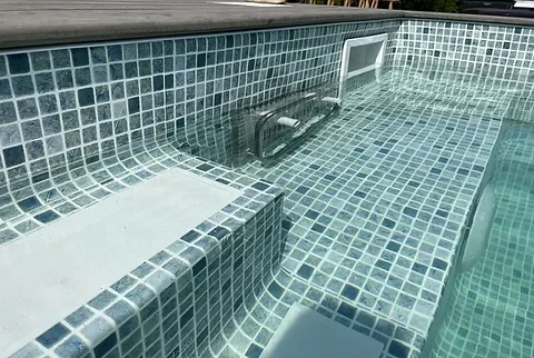 Piscina contenedor de 6 m (20 pies) gris antracita con natación a contracorriente